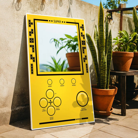 Miroir Tetris : décoration murale géométrique rétro, cadeau pour gamer